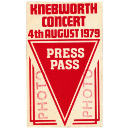 Concert Pass <br>1979.08.04 <br>Knebworth, Photo