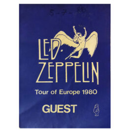 Concert Pass <br>1980 <br>Cloth, Blue, Guest