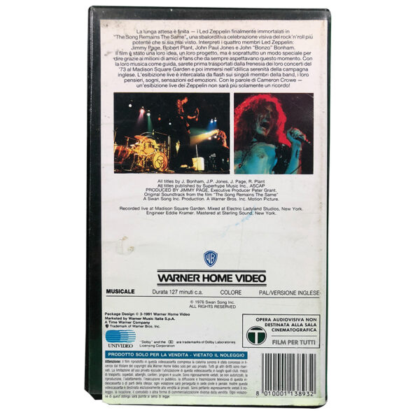 TSRTS (1991) <br>VHS (Italy) - Image 2