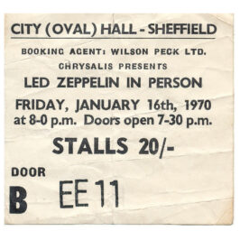 Concert Ticket <br>1970.01.16 <br>Sheffield, UK
