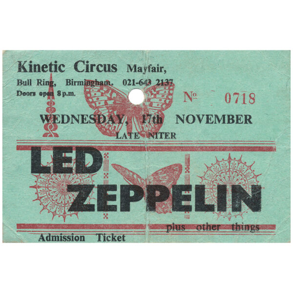 Concert Ticket <br>1971.11.17 <br>Birmingham, UK