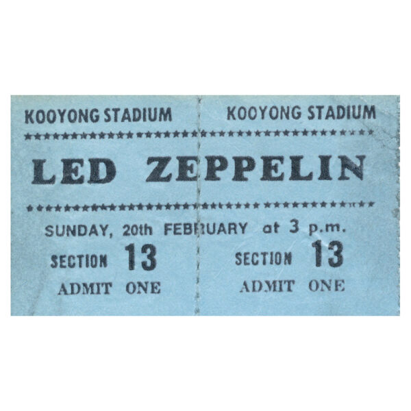 Concert Ticket <br>1972.02.20 <br>Melbourne, AU