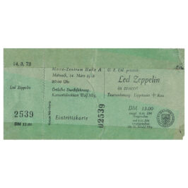 Concert Ticket <br>1973.03.14 <br>Nuremberg, DE