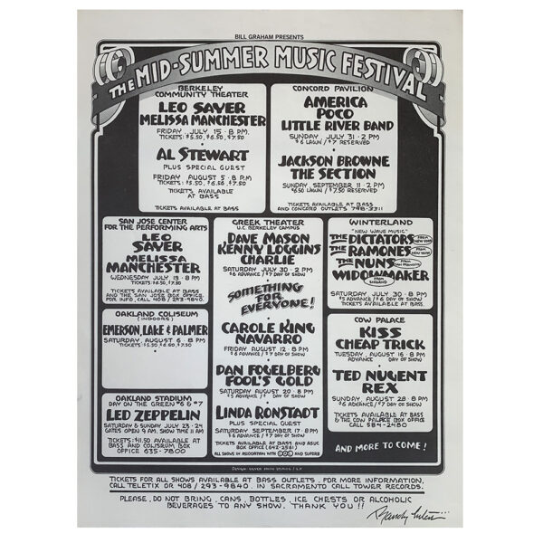 Concert Advertisement <br>1977.07.23 <br>Oakland, CA (Handbill)