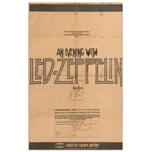 Concert Advertisement <br>1977.06 <br>New York, NY (Ad)