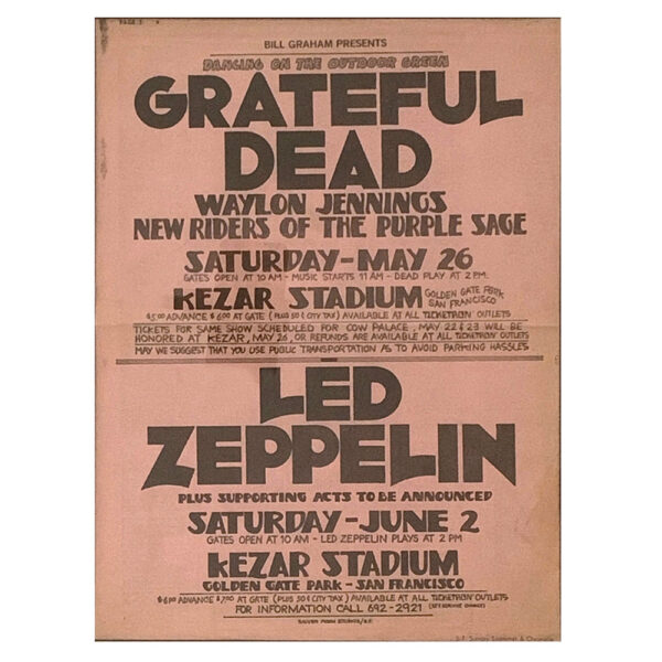 Concert Advertisement <br>1973.06.02 <br>San Francisco, CA (Ad)