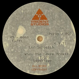 LP <br>Led Zeppelin IV <br>UK, 1-Song 10" (N/A) Acetate