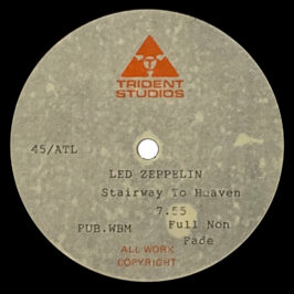 LP <br>Led Zeppelin IV <br>UK, 1-Song 10" (N/A) Acetate