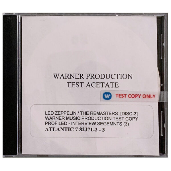 Remasters <br>CD, Test Acetate (USA) - Image 3