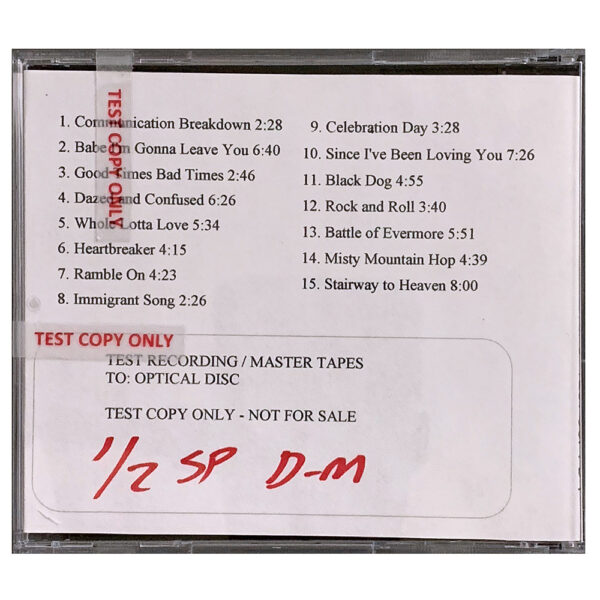 Remasters <br>CD, Test Acetate (USA) - Image 5