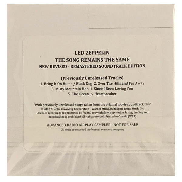 TSRTS (2007) <br>CD, Advanced Radio Airplay Sampler, Promo (USA) - Image 2