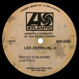LP <br>Led Zeppelin III <br>South Africa (ATR-9280) Acetate