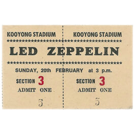 Concert Ticket <br>1972.02.20 <br>Melbourne, AU