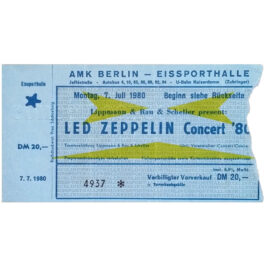 Concert Ticket <br>1980.07.07 <br>Berlin, DE
