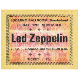 Concert Ticket <br>1971.11.12 <br>Sunderland, UK
