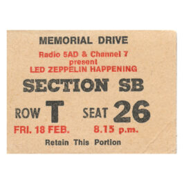 Concert Ticket <br>1972.02.19 <br>Adelaide, AU