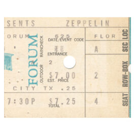 Concert Ticket <br>1972.06.25 <br>Los Angeles, CA