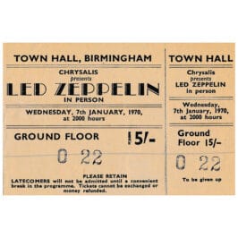 Concert Ticket <br>1970.01.07 <br>Birmingham, UK