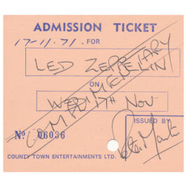 Concert Ticket <br>1971.11.17 <br>Birmingham, UK