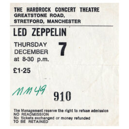 Concert Ticket <br>1972.12.07 <br>Manchester, UK