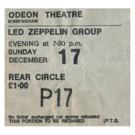 Concert Ticket <br>1972.12.17 <br>Birmingham, UK