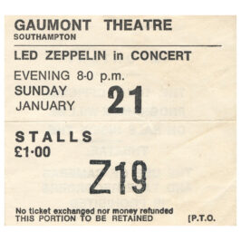 Concert Ticket <br>1973.01.21 <br>Southampton, UK
