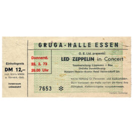 Concert Ticket <br>1973.03.22 <br>Essen, DE