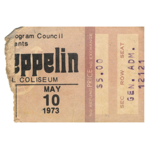 Concert Ticket <br>1973.05.10 <br>Tuscaloosa, AL