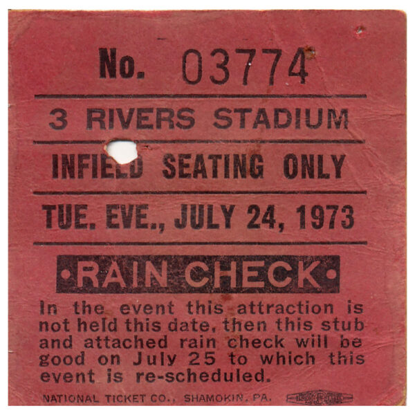 Concert Ticket <br>1973.07.24 <br>Pittsburgh, PA