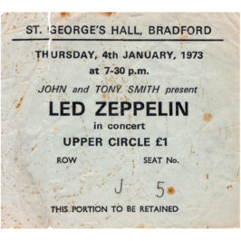 Concert Ticket <br>1973.01.18 <br>Bradford, UK
