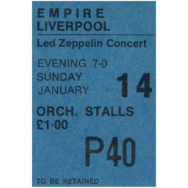 Concert Ticket <br>1973.01.14 <br>Liverpool, UK