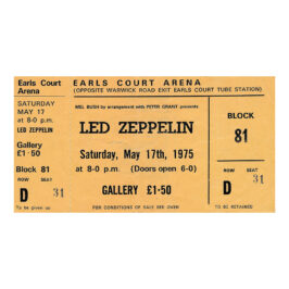 Concert Ticket <br>1975.05.17 <br>London, UK