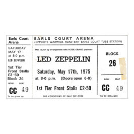 Concert Ticket <br>1975.05.17 <br>London, UK