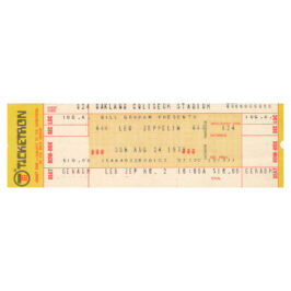 Concert Ticket <br>1975.08.24 <br>Oakland, CA (canceled)
