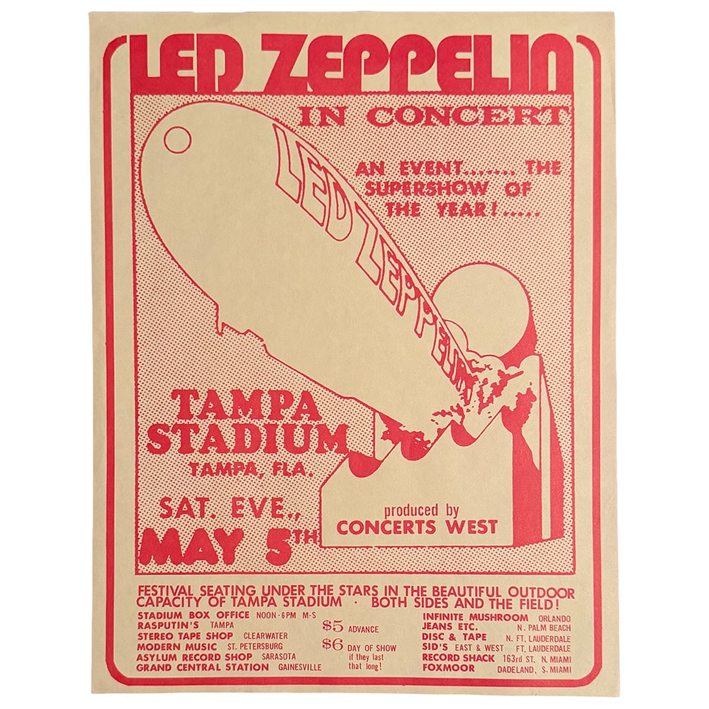 Concert Advertisement <br>1973.05.05 <br>Tampa, FL (Handbill)
