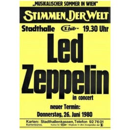Concert Advertisement <br>1980.06.26 <br>Vienna, AT (Poster)