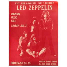 Concert Advertisement <br>1969.08.03 <br>Houston, TX (Handbill)
