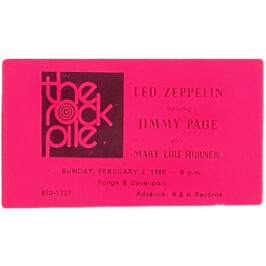 Concert Rarity <br>1969.02.02 <br>Toronto, Sticker