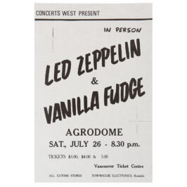 Concert Advertisement <br>1969.07.26 <br>Vancouver, CA (Handbill)