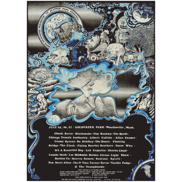 Concert Advertisement <br>1969.07.27 <br>Seattle, WA (Poster)