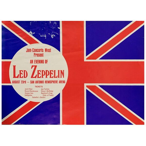 Concert Advertisement <br>1970.08.23 <br>San Antonio, TX (Handbill)