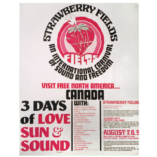 Concert Advertisement <br>1970.08.07 <br>Bowmanville, CA (Poster)