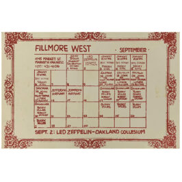 Concert Advertisement <br>1970.09.02 <br>Oakland, CA (Mailer)