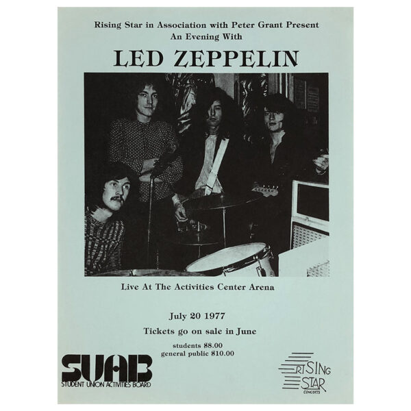Concert Advertisement <br>1977.07.20 <br>Tempe, AZ (Handbill)