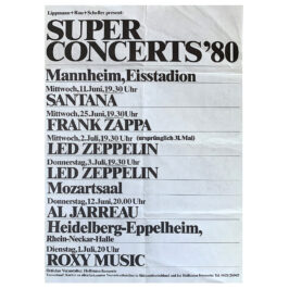 Concert Advertisement <br>1980.07.03 <br>Mannheim, DE (Handbill)