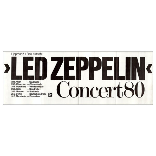 Concert Advertisement <br>1980 <br>Germany, original dates (Poster)