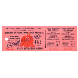 Concert Ticket <br>1969.07.05 <br>Atlanta, GA