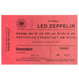 Concert Ticket <br>1970.07.18 <br>Frankfurt, DE