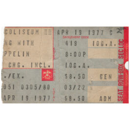 Concert Ticket <br>1977.04.19 <br>Cincinnati, OH