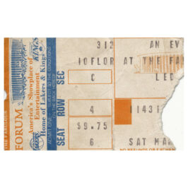 Concert Ticket <br>1977.06.22 <br>Los Angeles, CA